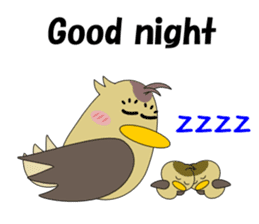 Conversation in spot-billed duck sticker #5324359