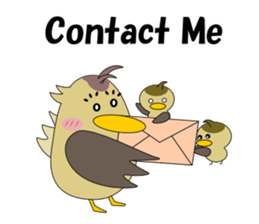 Conversation in spot-billed duck sticker #5324366