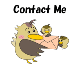 Conversation in spot-billed duck sticker #5324366