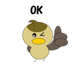 Conversation in spot-billed duck sticker #5324367