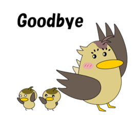 Conversation in spot-billed duck sticker #5324371