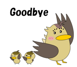 Conversation in spot-billed duck sticker #5324371