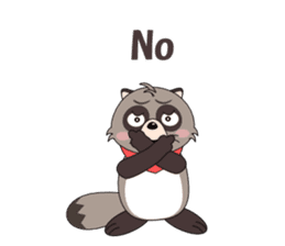 Conversation with raccoon English sticker #5324499