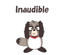 Conversation with raccoon English sticker #5324501