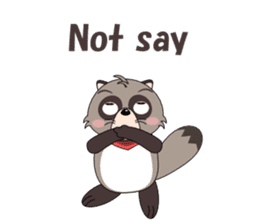 Conversation with raccoon English sticker #5324503