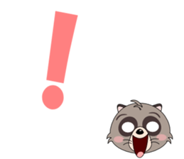 Conversation with raccoon English sticker #5324508