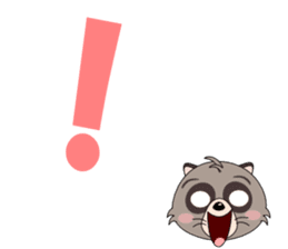 Conversation with raccoon English sticker #5324508