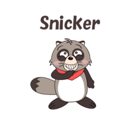 Conversation with raccoon English sticker #5324510