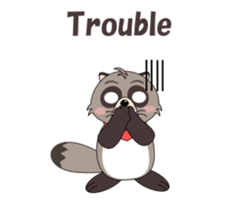 Conversation with raccoon English sticker #5324516