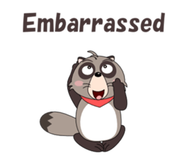 Conversation with raccoon English sticker #5324517