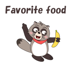 Conversation with raccoon English sticker #5324523