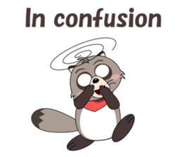 Conversation with raccoon English sticker #5324524