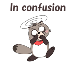 Conversation with raccoon English sticker #5324524