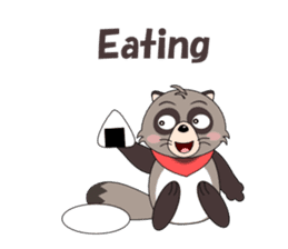 Conversation with raccoon English sticker #5324528