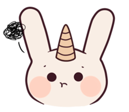 Little unicorn bunny sticker #5325195
