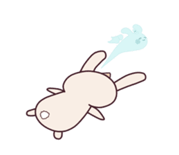 Little unicorn bunny sticker #5325197