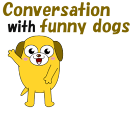Conversation with funny dogs English sticker #5325412
