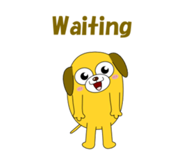 Conversation with funny dogs English sticker #5325423