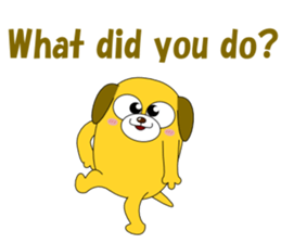 Conversation with funny dogs English sticker #5325435