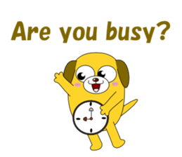 Conversation with funny dogs English sticker #5325443