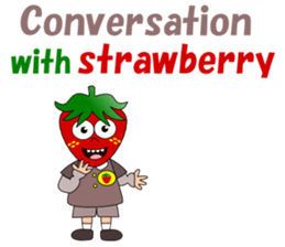 Conversation with strawberry English sticker #5325572