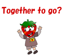 Conversation with strawberry English sticker #5325574