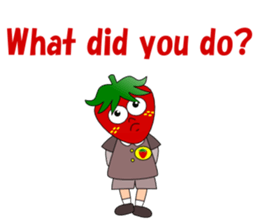 Conversation with strawberry English sticker #5325578