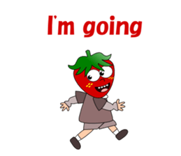 Conversation with strawberry English sticker #5325582