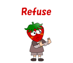 Conversation with strawberry English sticker #5325590