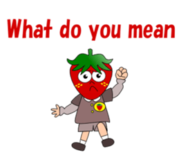 Conversation with strawberry English sticker #5325592