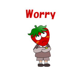 Conversation with strawberry English sticker #5325595