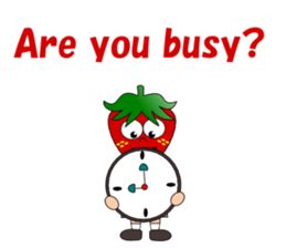 Conversation with strawberry English sticker #5325599