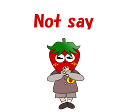 Conversation with strawberry English sticker #5325603