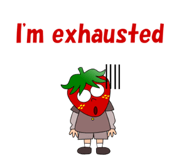 Conversation with strawberry English sticker #5325605