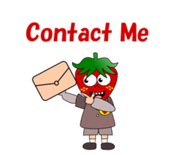 Conversation with strawberry English sticker #5325607