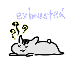 Daily life of Cat and Hamster (English) sticker #5325693