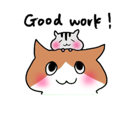 Daily life of Cat and Hamster (English) sticker #5325694