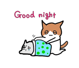 Daily life of Cat and Hamster (English) sticker #5325696