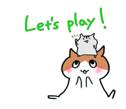 Daily life of Cat and Hamster (English) sticker #5325703