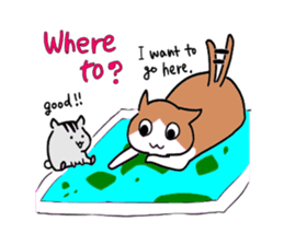 Daily life of Cat and Hamster (English) sticker #5325713