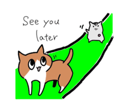 Daily life of Cat and Hamster (English) sticker #5325714