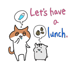 Daily life of Cat and Hamster (English) sticker #5325715