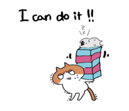 Daily life of Cat and Hamster (English) sticker #5325718