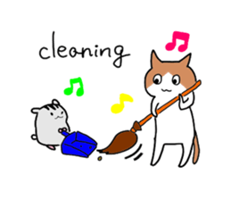 Daily life of Cat and Hamster (English) sticker #5325724