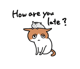 Daily life of Cat and Hamster (English) sticker #5325730