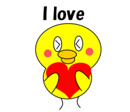 Loose chick English sticker #5326090
