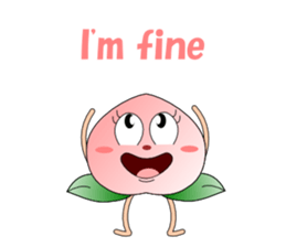 Conversation with peach English sticker #5326255