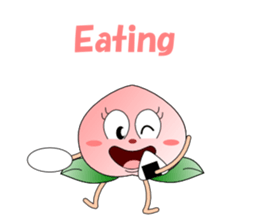 Conversation with peach English sticker #5326287