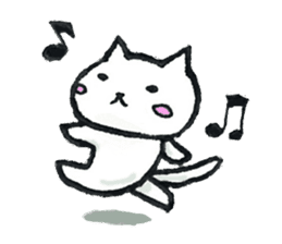 An easygoing cat Shiro sticker #5326653