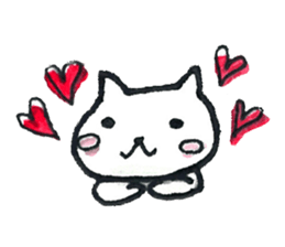 An easygoing cat Shiro sticker #5326654